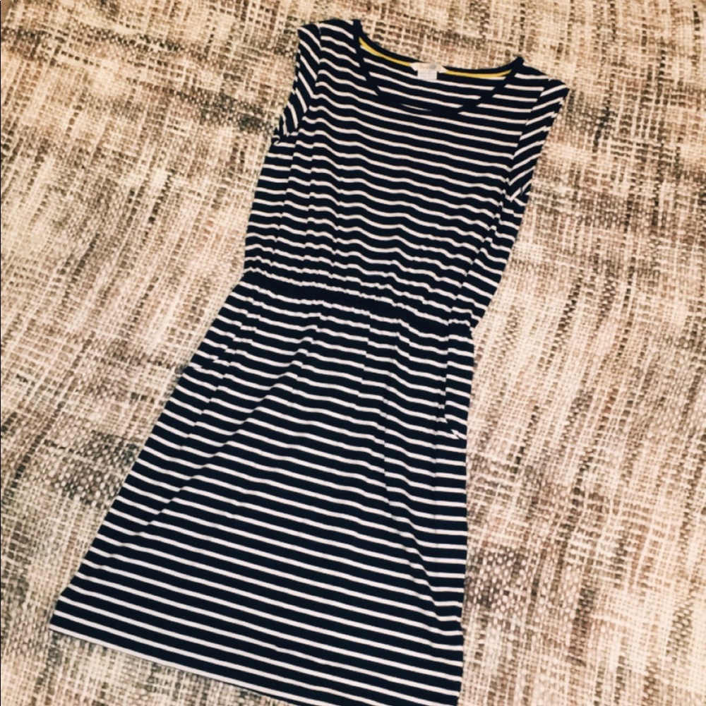 Navy and White Striped dress